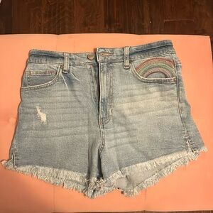 light wash jean Shorts!